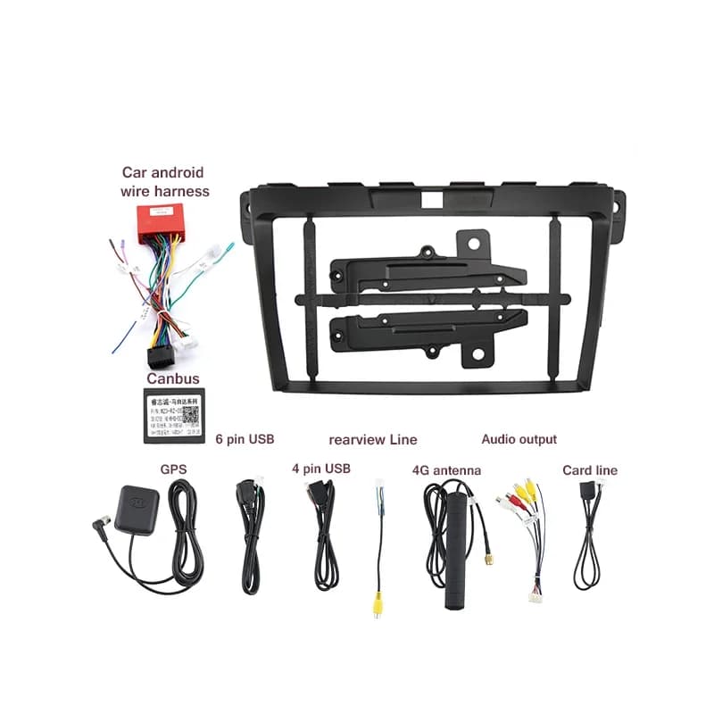 Aijia per MAZDA CX-7 2014, Cornice da 9 Pollici per Sistema Audio Multimediale, Lettore Digitale, GPS Auto, Accessori Musicali