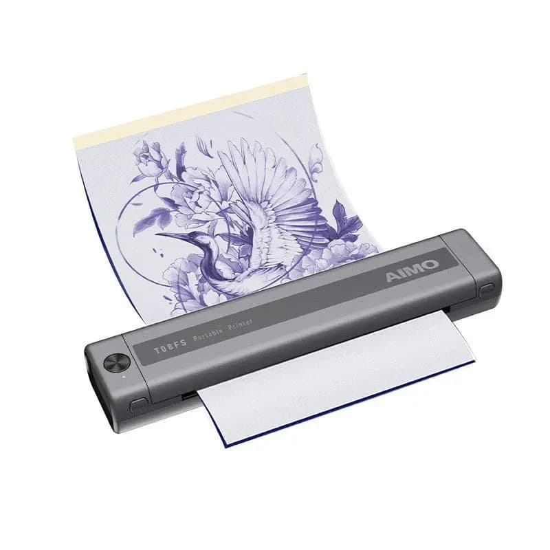 DM AIMO Tattoo Stencil Printer Thermal Wireless Tattoo Transfer Kit Machine with Transfer Paper Compatible with Smartphone & PC