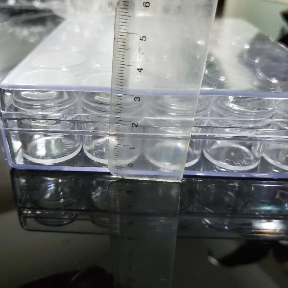 Contenitore Organizzatore Trasparente in Plastica con 30 Scomparti per Glitter per Unghie, Perline e Gioielli