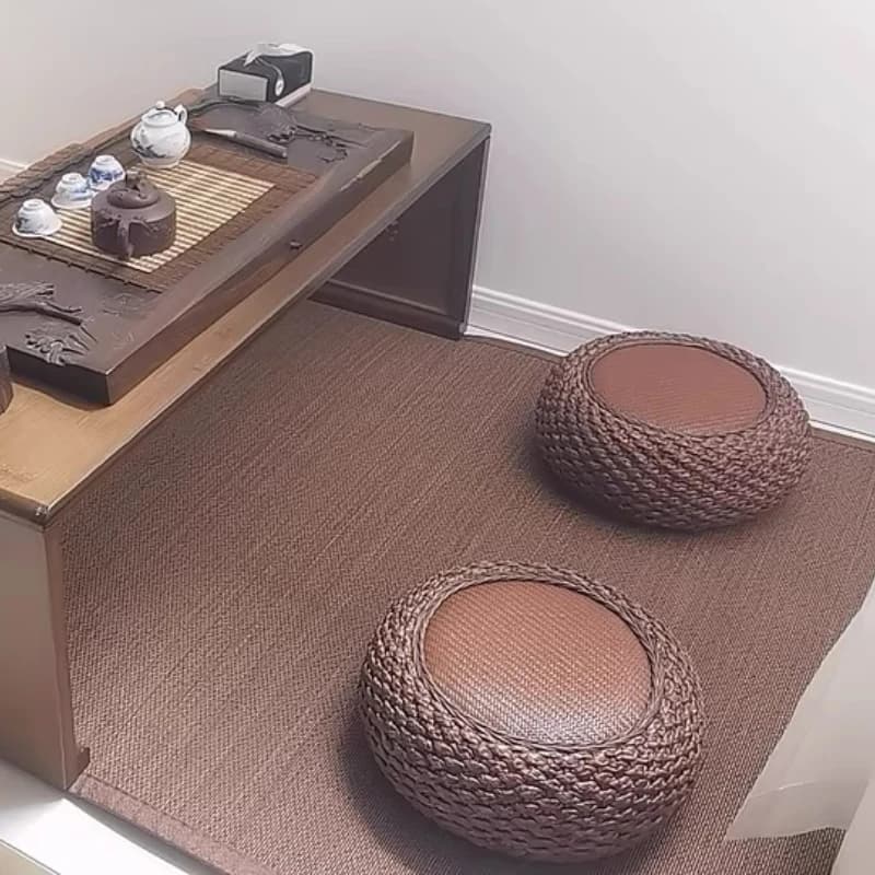 Seat cushion thickened for home Rattan cushion braided Tatami Rush Seat Culto Buddha Meditation Mat Round yoga cushion