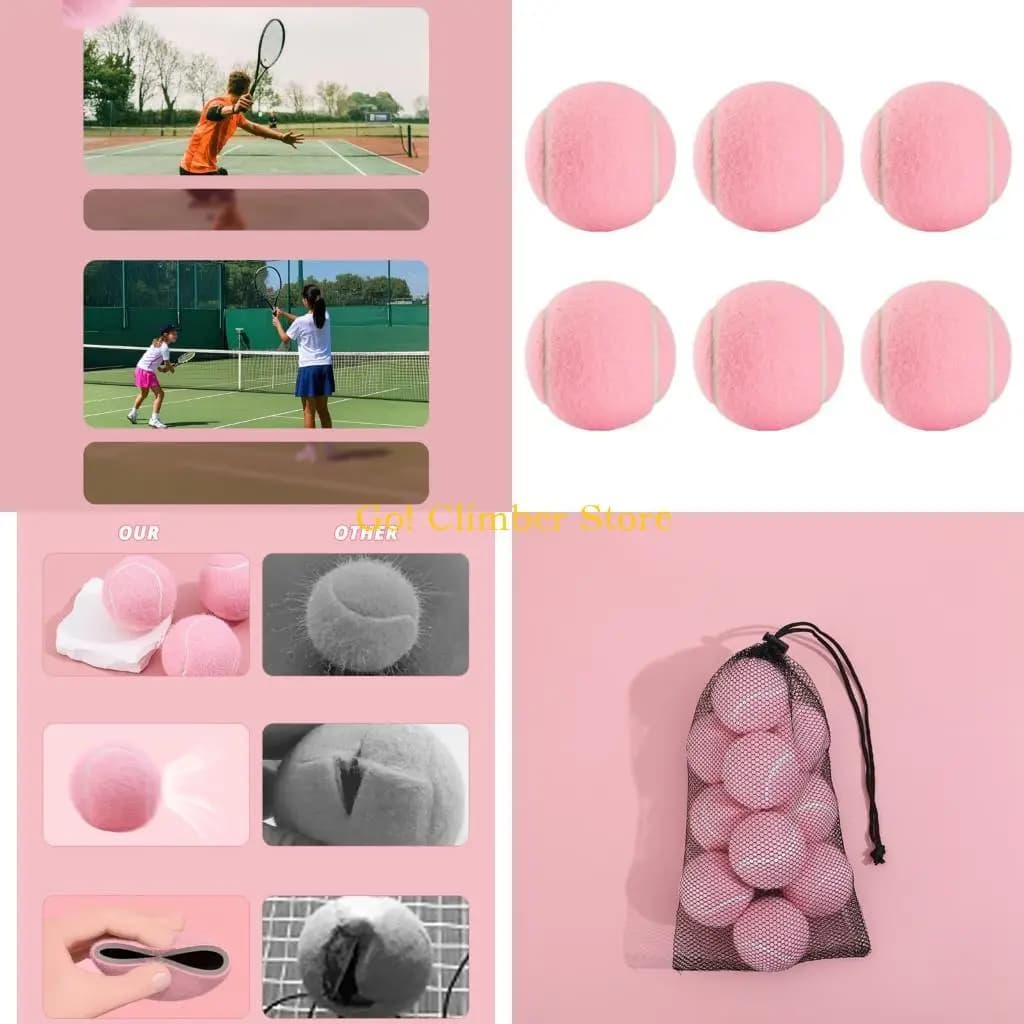 Q84C Palline da tennis alto rimbalzo Palline da tennis per interni esterni Palline da tennis creative per e