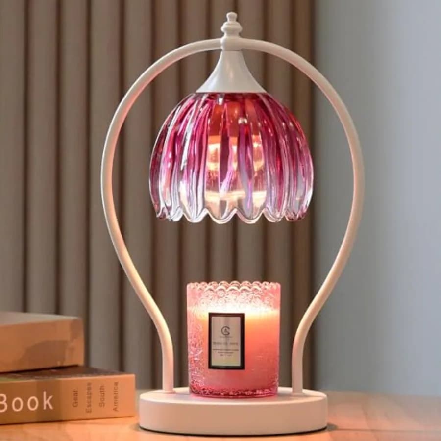 Lampada Scaldacandele con Timer: Diffusore di Aromi Dimmerabile per Candele Profumate, Ideale per Arredamento Casa, Regalo di Inaugurazione Casa, Compleanno