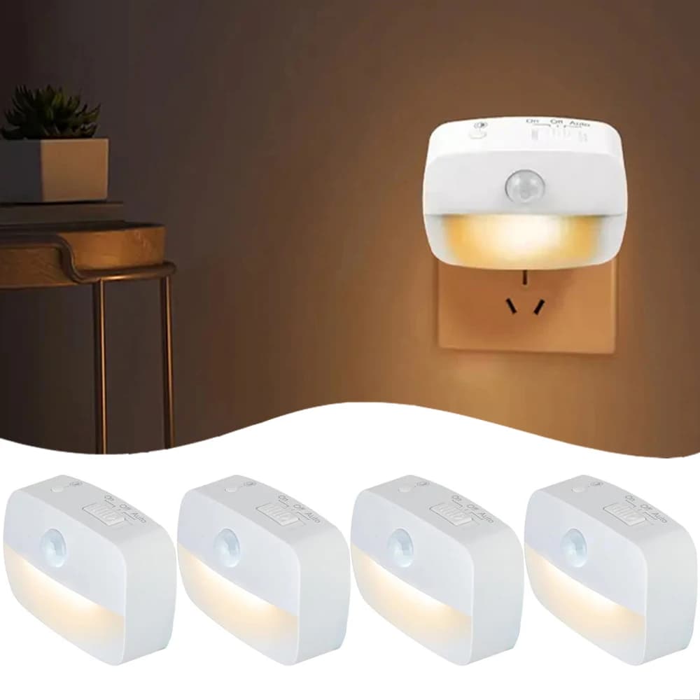 LED Night Light European Spine with Intelligent Motion Sensor Wall Lamp 220V for Home hallway WC Corridor Ladder Kitchen Bedroom Night Lamp