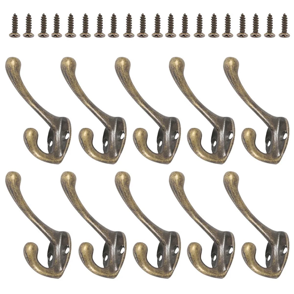 10/20 pieces hangers wall coat hangers for bathroom double coat hangers in bronze hangers vintage clothes towel kitchen key hook