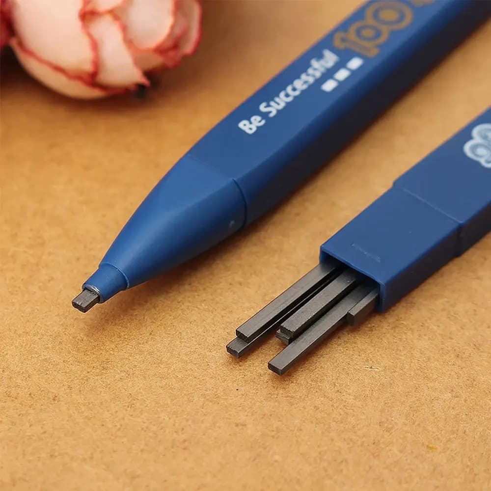 2B Mechanical Pencil Set Including 1 Pencil 6 Lead Pieces Black Lead No-Sharpening Lead Color Random Convenient Practical Stu