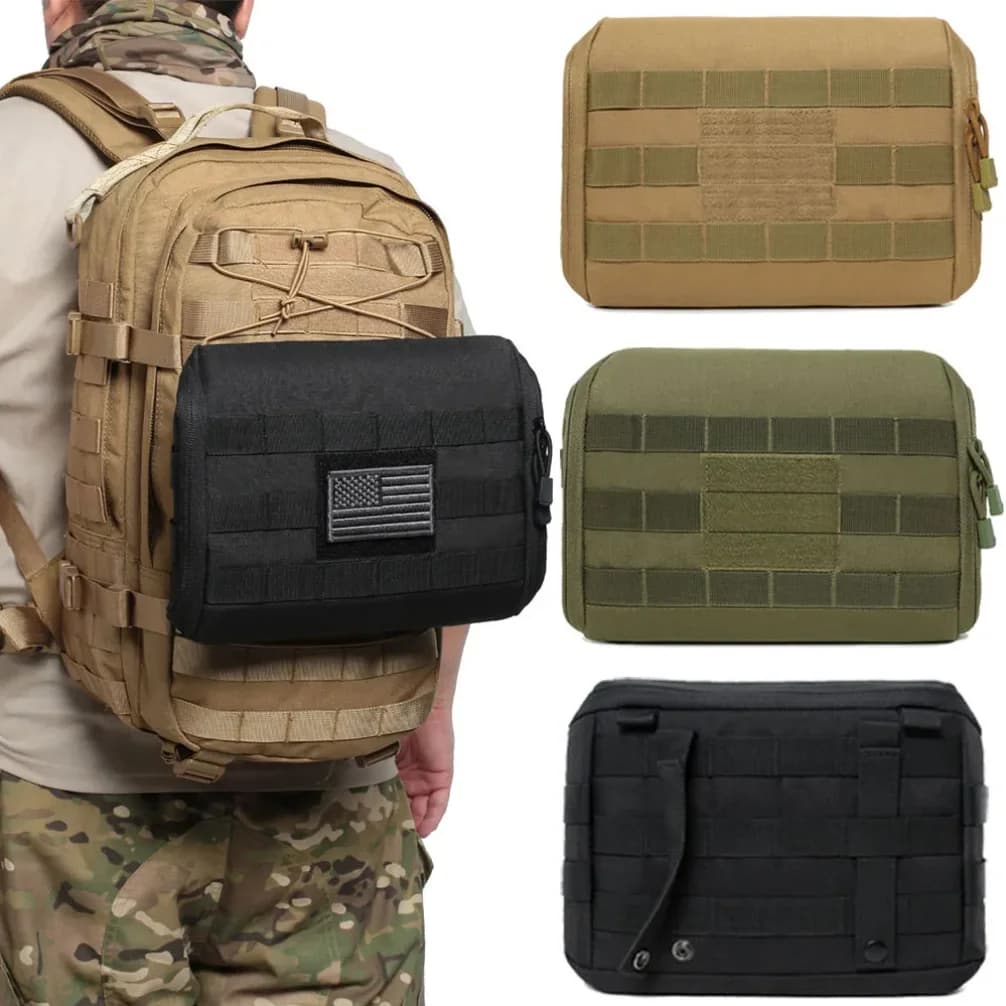 Borsa Tattica EDC, Marsupio, Gilet da Caccia, Kit di Emergenza, Kit di Pronto Soccorso per Esterni, Borsa da Sopravvivenza per Campeggio