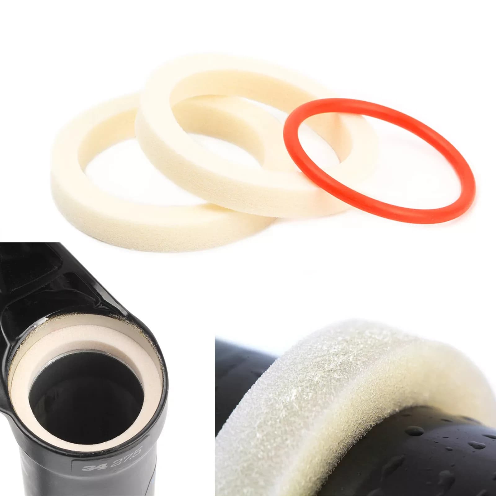 2 schiuma + 1 anello di tenuta forcella bici spugna anelli di schiuma paraolio manutenzione forcella sospensione anteriore 32/34/35/36mm forcelle accessori bici
