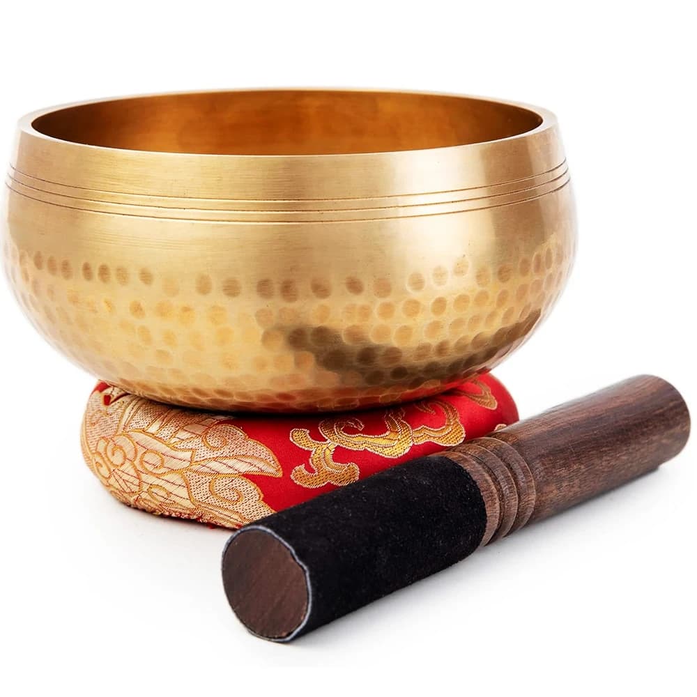 Handcrafted Singing Bowl Set Brass Bowl Home Relaxation and Stress Relief Ornaments for Meditation, Yoga, Cultural Collection