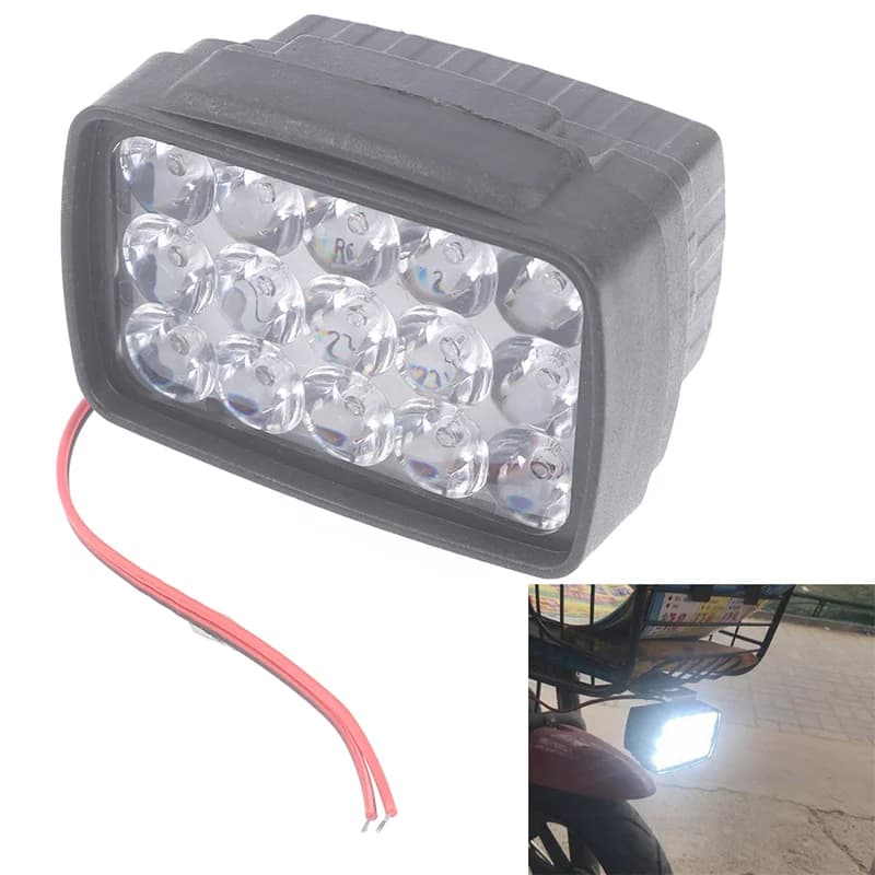 Faretto per moto a 15 LED - Faro da 1000LM per motos, ATV e scooter