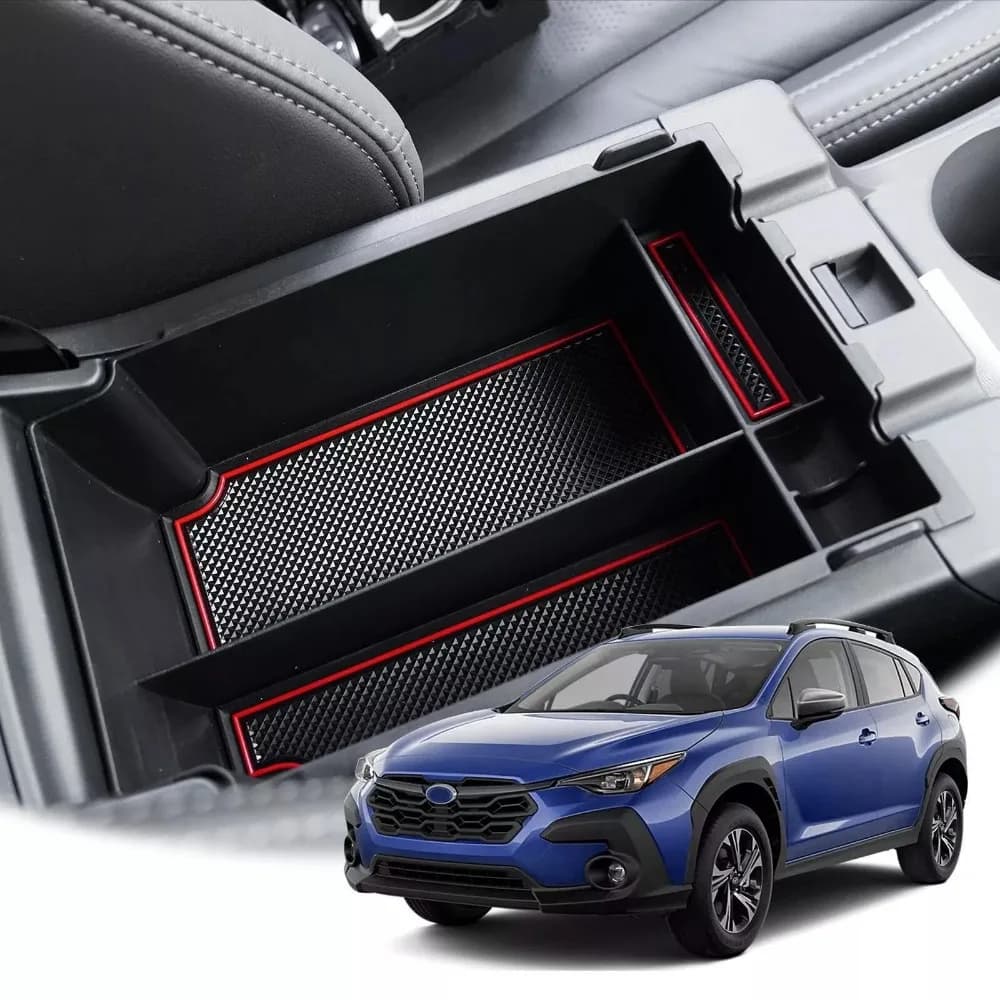 Accessori Auto Bracciolo Centrale Scatola di Ripostaggio Interno Accessori per Subaru Crosstrek 2023 2024 Vassoio Nascosto