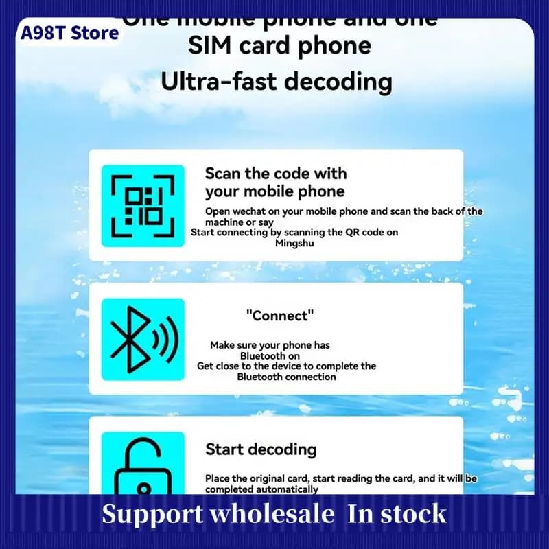 A98T IC ID RFID Duplicatore NFC Max Lettore di schede Scrittore Lettore di schede di crittografia per ascensore Bluetooth Supporta Android IOS Harmonyos