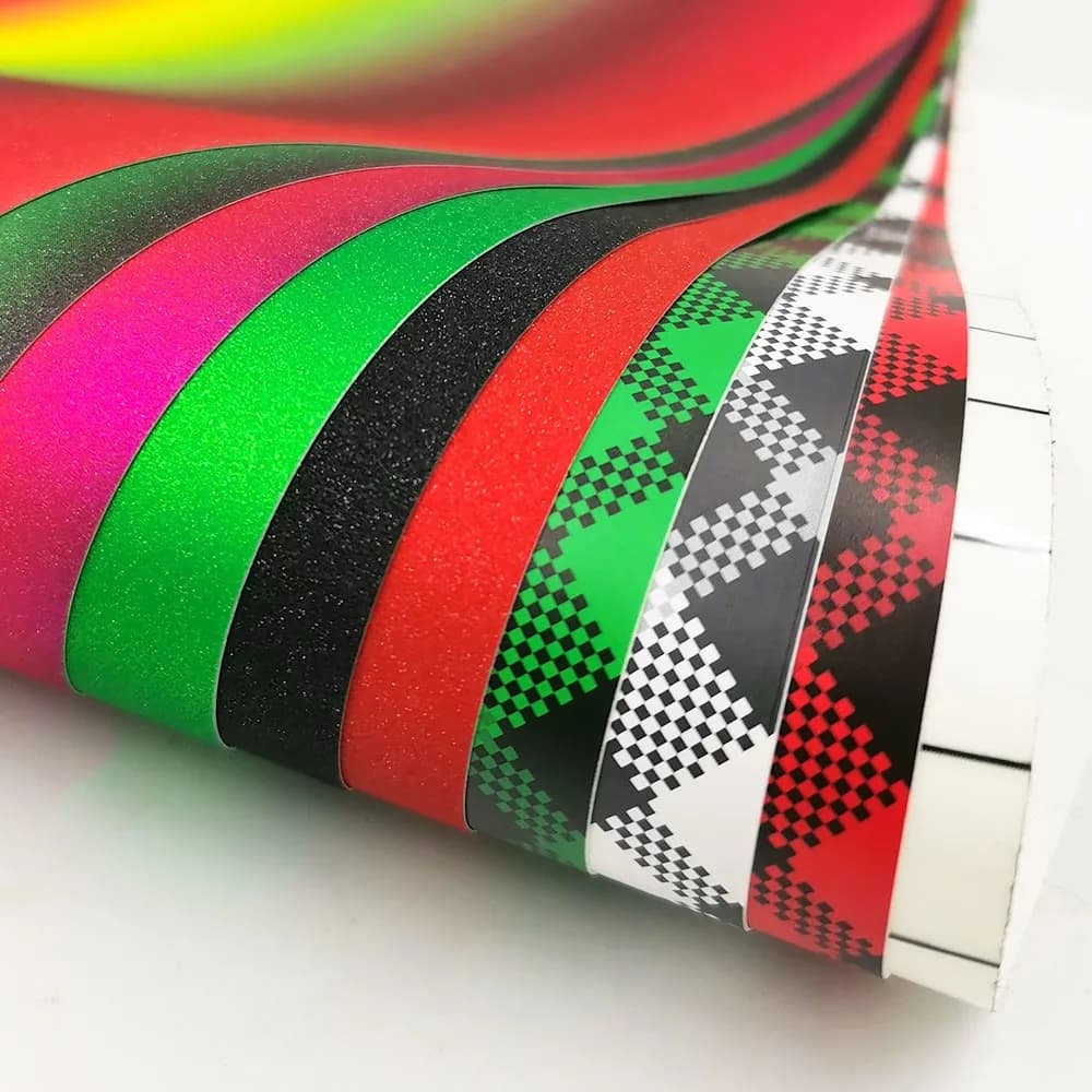 Vinile Adesivo a Quadretti Arcobaleno, 10 Fogli Assortiti per Fustelle, Decorazioni Fai-da-Te per Natale, Feste, Casa e Cassetta Postale