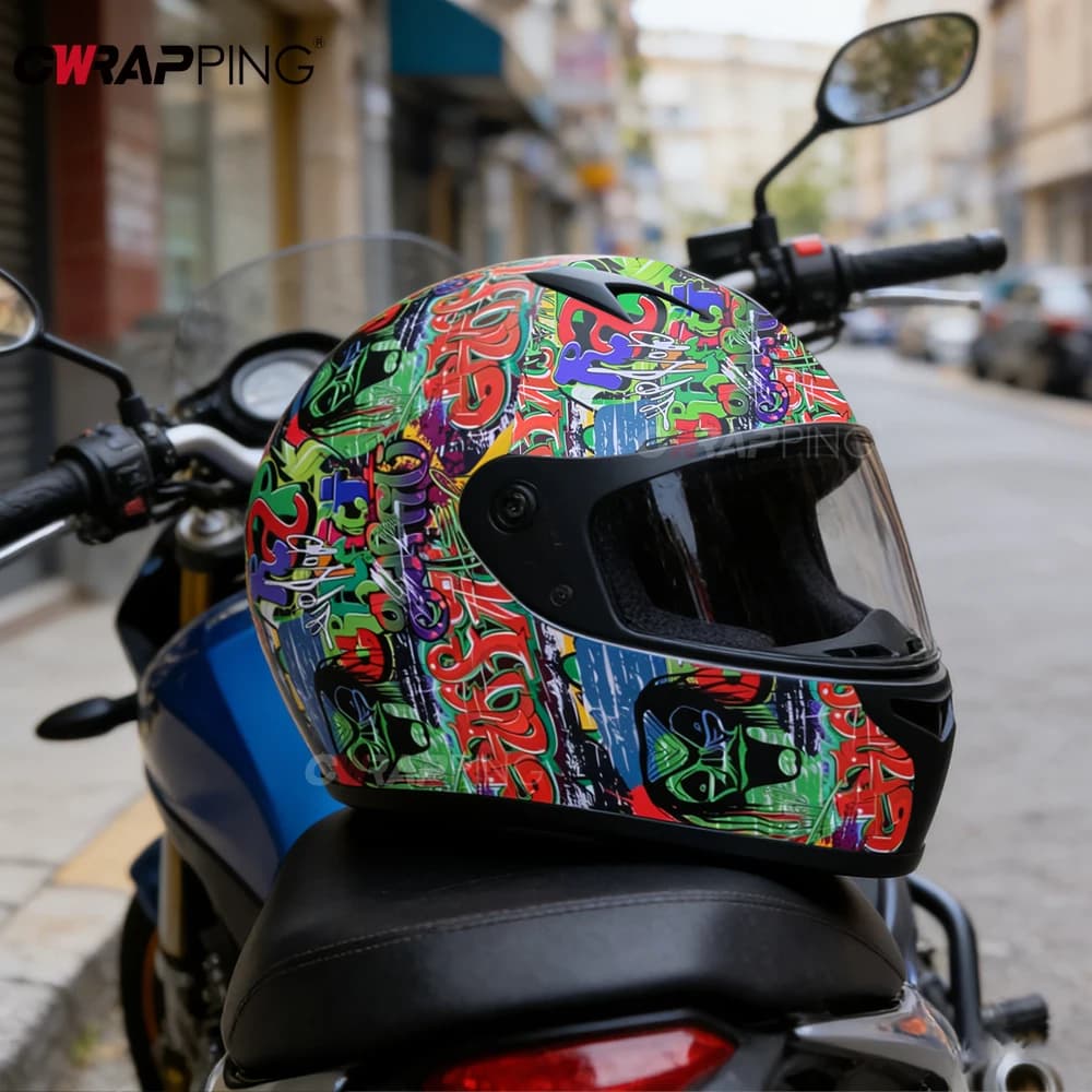 Pellicola Adesiva in Vinile per Auto, Moto, Caschi, Skateboard, Decorazioni Fai-da-Te, Film Cartoon, Graffiti Stradali