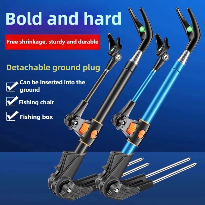Supporto per canna da pesca multifunzionale in acciaio inossidabile Piattaforma per inserto a terra Supporto per canna da pesca Supporto per cannone