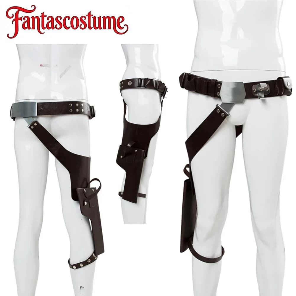 Han Cosplay Solo Belt Movie Space Battle Adult Fantasy Waistband Harness Strap Holster Halloween Carnival Costume Accessories