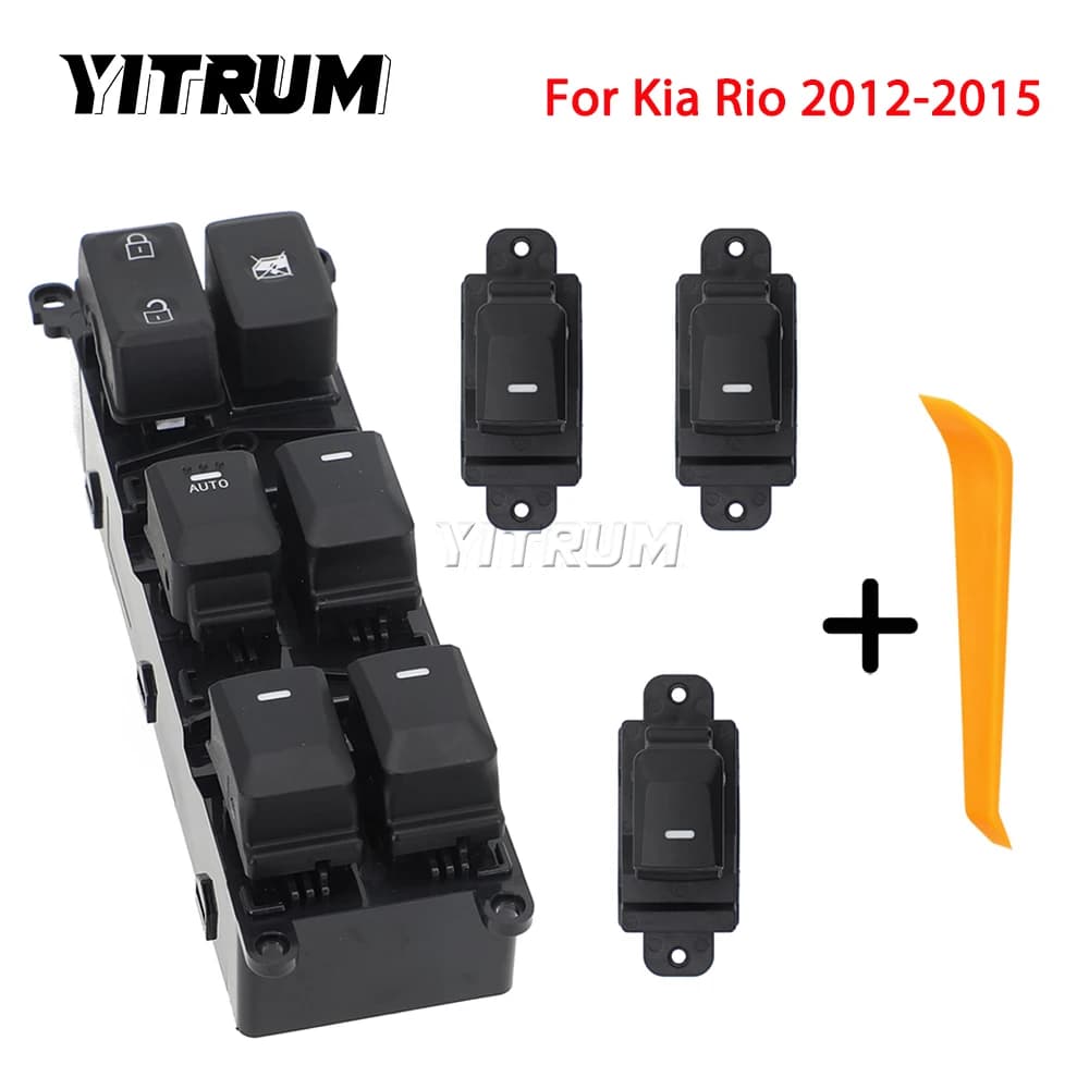YITRUM 93575-1W010 93570-1W155 LHD AUTO Elettrico Master Control Interruttore Della Finestra di Potere Per Kia Rio 2012 2013 2014 2015