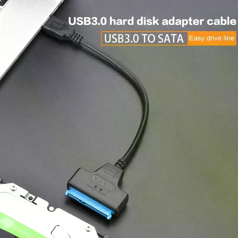 Adattatore USB 3.0/Type-C/2 USB 3.0 2.5 da SATA a USB in 1 Cavo Type-C fino a 6 Gbps per HDD/SSD Esterni SATA 3