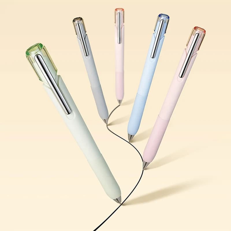 Set di 4 Penne Gel Colorate Minimaliste con Impugnatura Morbida, Punta da 0,5mm per Scrittura Fluida, Ideali per Studenti, Esami, Appunti e Ufficio