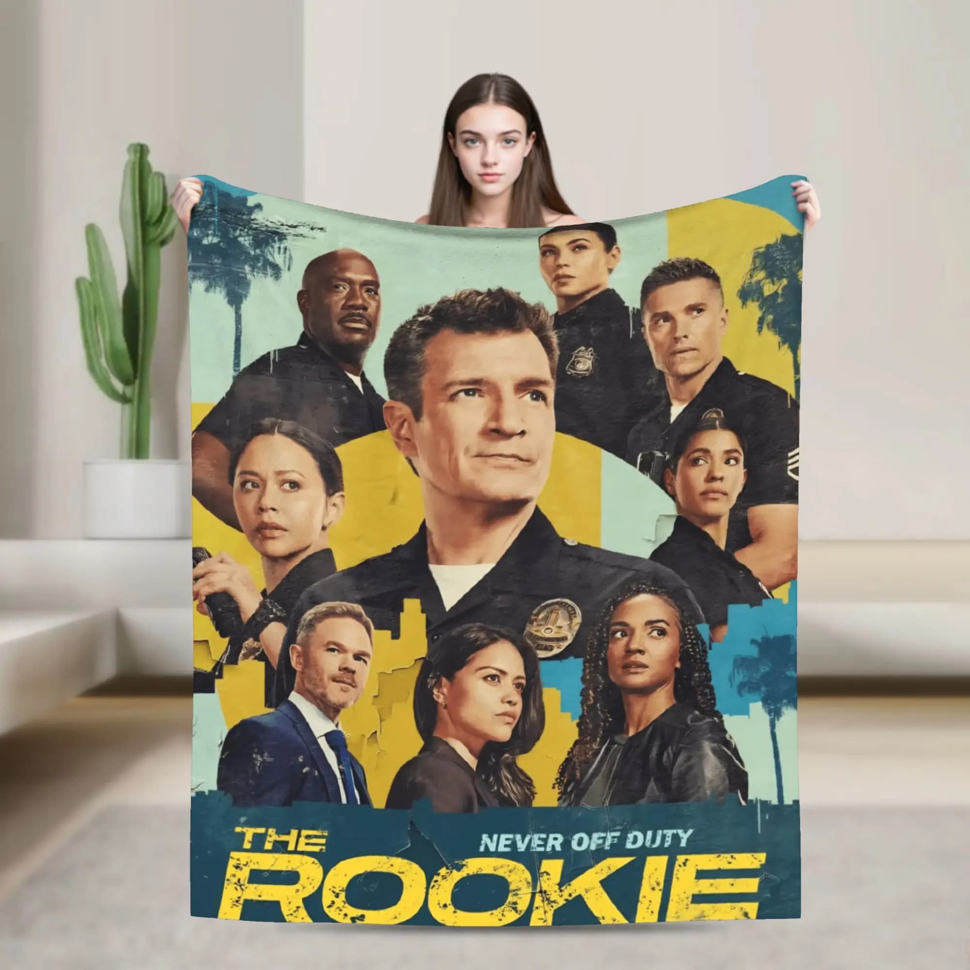 The Rookie Tv Show Flannel Blanket Soft Durable Bedding Throws for Bedroom Camping Funny Bedspread Sofa Bed Cover