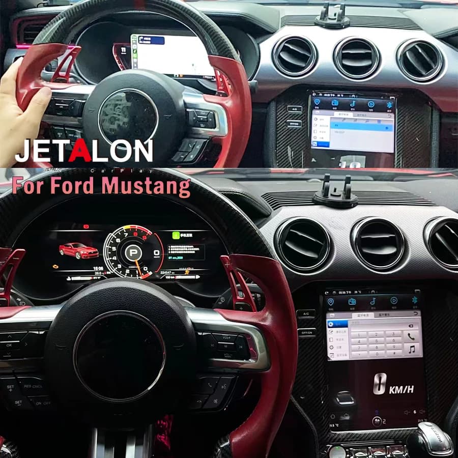 Display da 12,3 Pollici per Ford Mustang 2014-2018, Schermo per Cruscotto Virtuale, Lettore Video per Auto, Cluster Intelligente