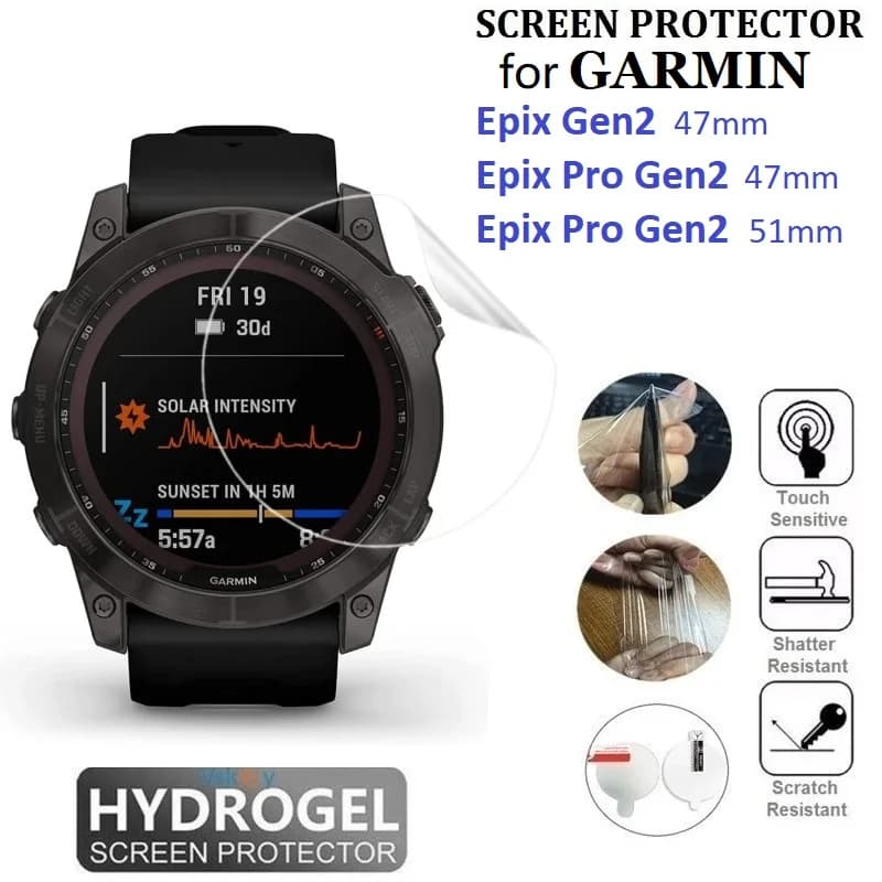 10PCS TPU Hydrogel Screen Protector per Garmin Epix Pro Gen 2 47mm 51mm / Epix Gen2 Smart Watch HD Clear Soft pellicola protettiva
