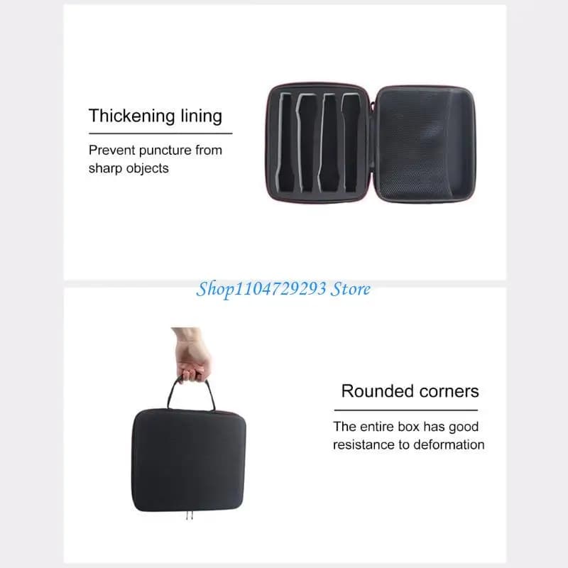 Y2GD Custodia porta microfono Borsa da viaggio EVA per microfono wireless portatile da 4 pezzi