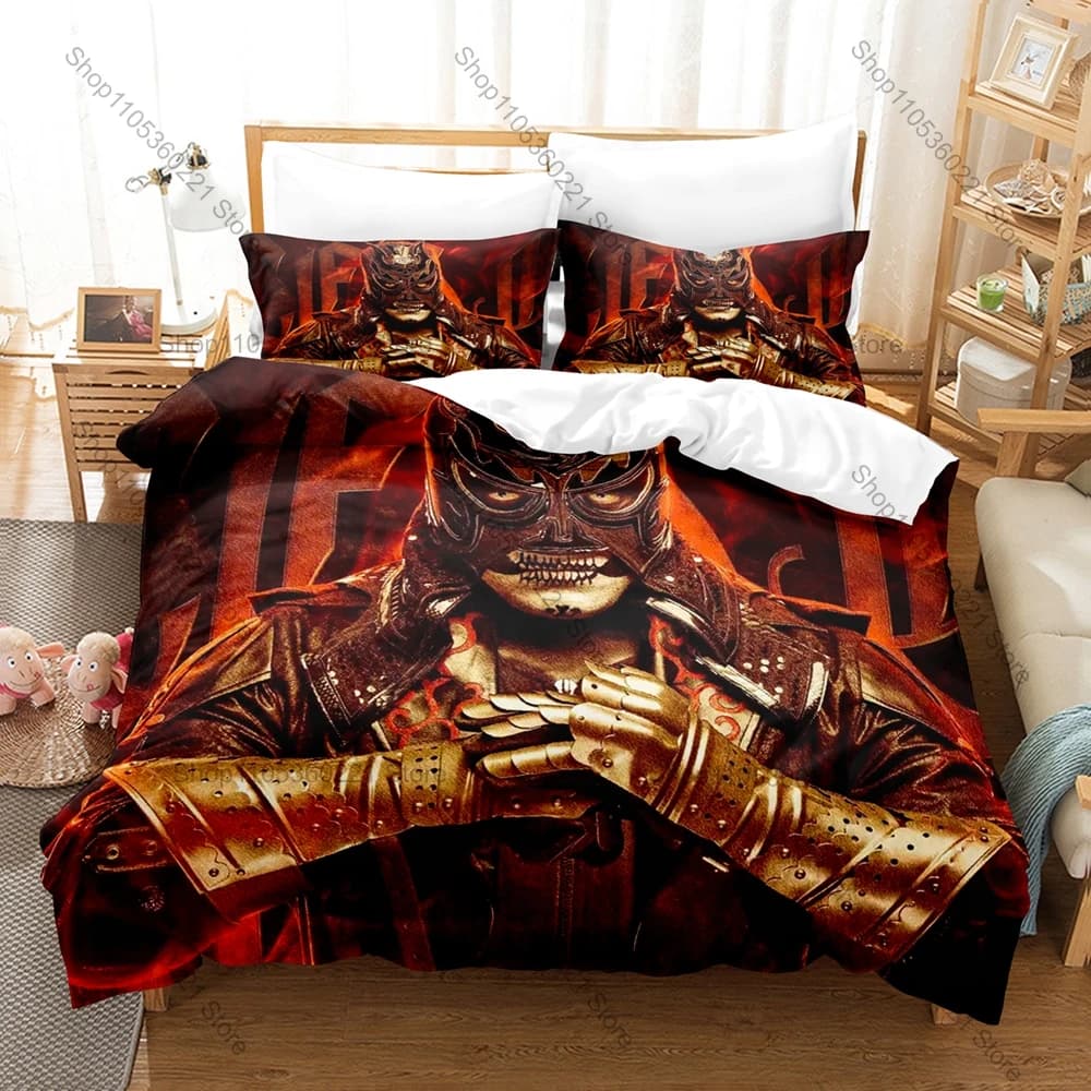 Mysterious Masked Luchador Graphic Penta El Zero Miedo Underground Pro Wrestling Bedding Set Duvet Cover With 2 Pillowcases Teen