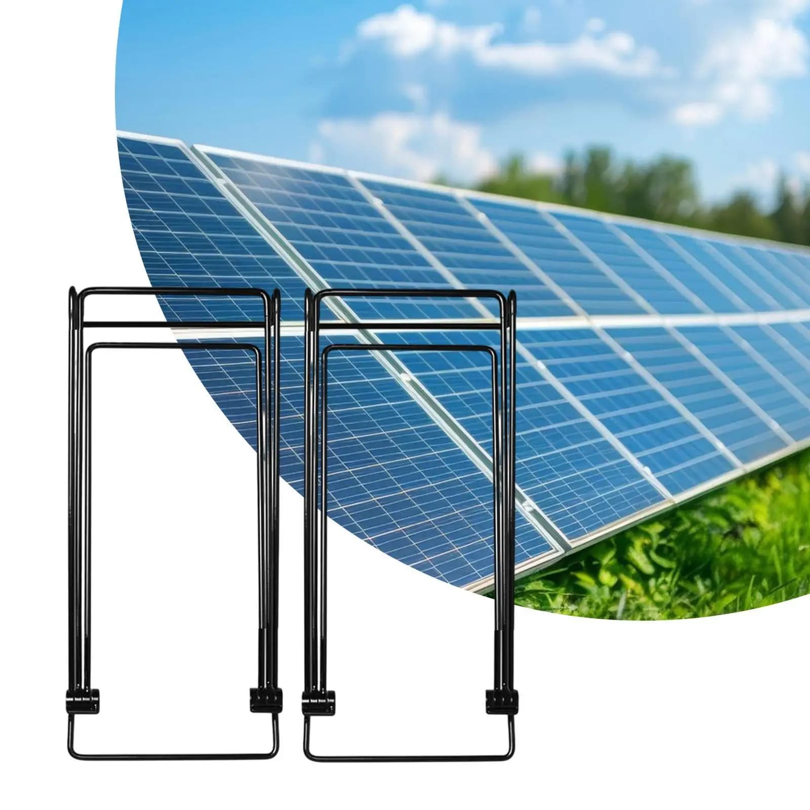 2 staffe per pannelli solari, comodi accessori per esterni in acciaio ad alto tenore di carbonio