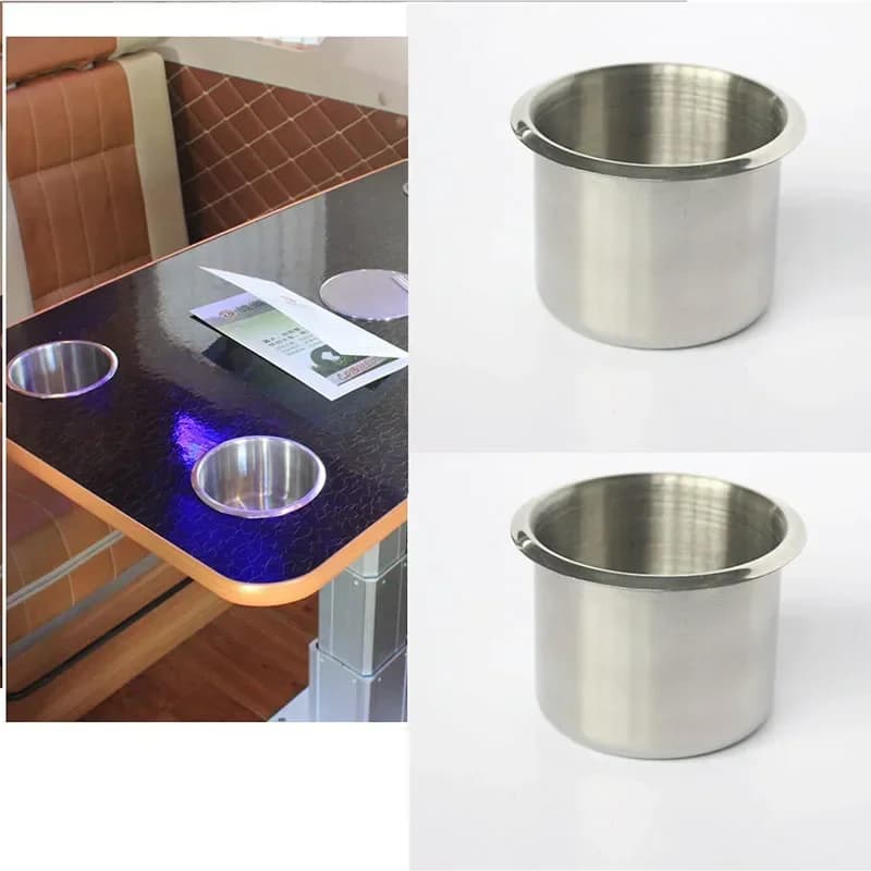 68/85/90MM Stainless Steel Marine Boat RV Cup Water / Drink Bottle Holder Rustproof Universal Yacht Modification Cup Holder