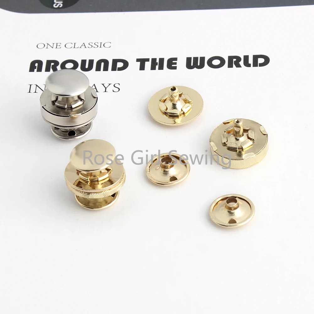 15/50/200 Pezzi Bottoni Magnetici a Pressione 10-12-14-18mm per Cappotti, Borse, Indumenti, Chiusure Magnetiche Singole e Doppie, Accessori