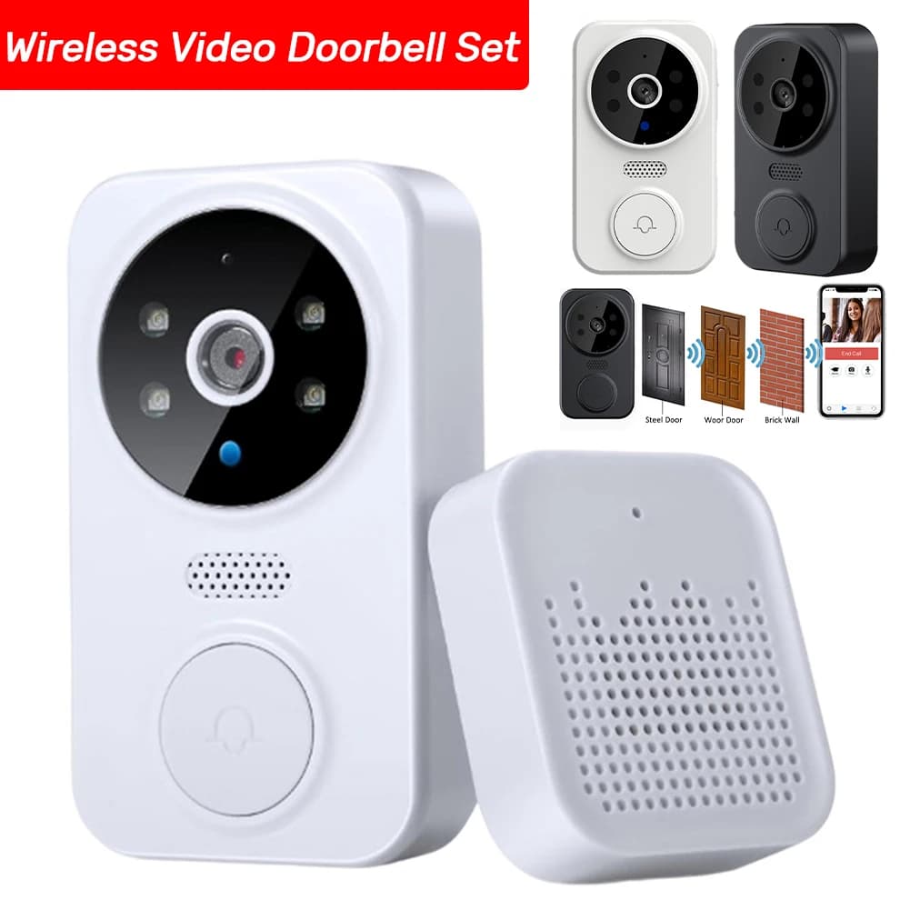 Campanello Video WiFi Intelligente per Casa, Visione Notturna, Citofono Wireless, Audio Bidirezionale, Monitoraggio Visivo