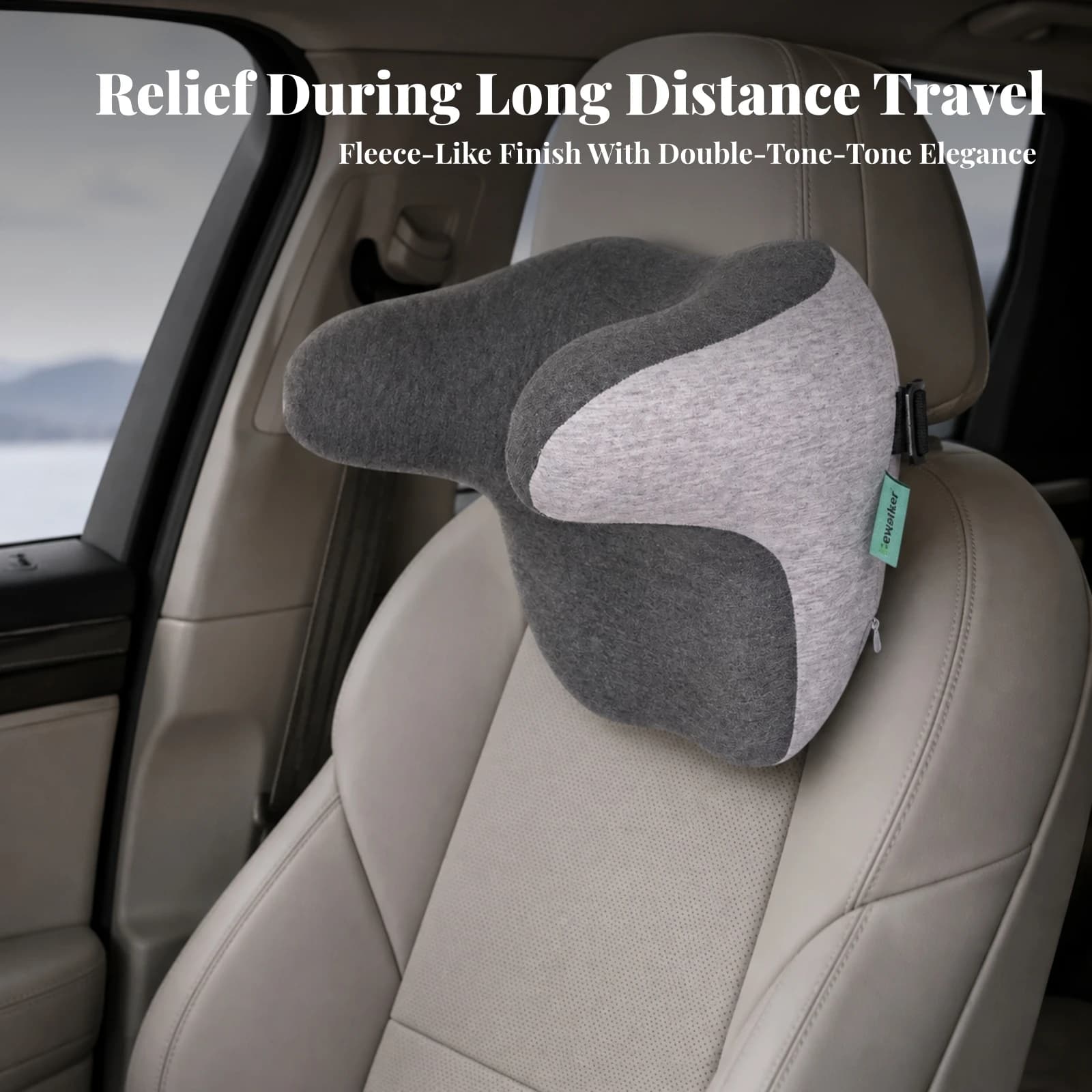 Car Seat Support with Headrest Breathable Lumbar Support Cushion with Headrest Neck and Back Pillow Set Orthopedic Comfortable