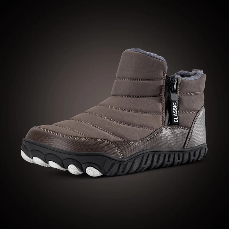 Scarpe sportive invernali da uomo Scarpe da ginnastica casual antiscivolo con bottone morbido Stivali da trekking con cerniera in cotone caldo Stivaletti da neve da lavoro per uomo all'aperto