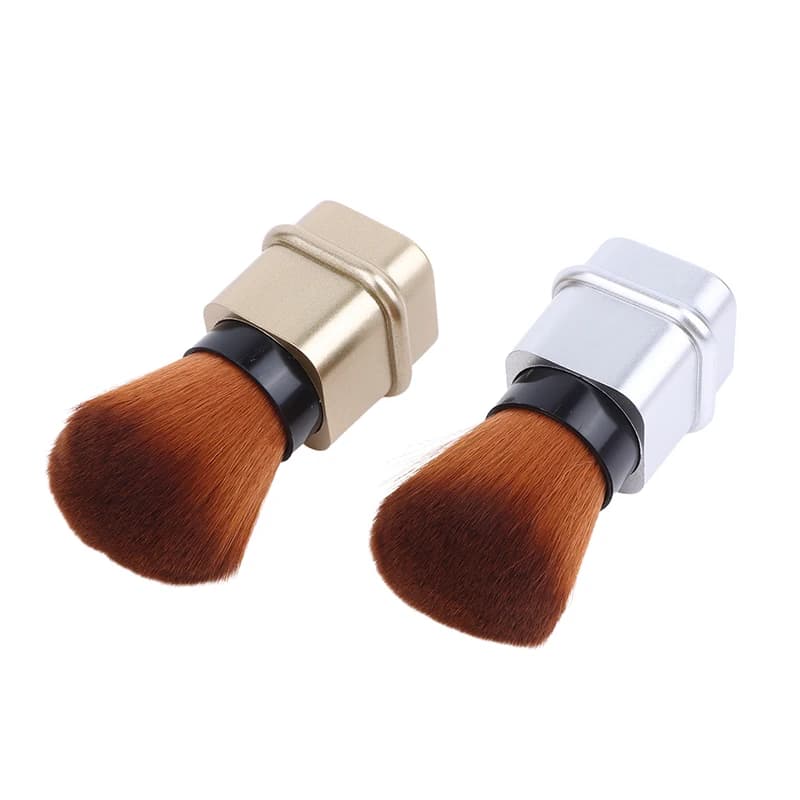 Pennello da trucco da viaggio retrattile per polvere e contouring, strumento cosmetico professionale per blush, cipria, fondotinta e correttore