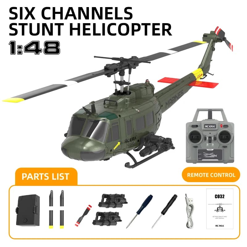 Jjrc C032 Rc Elicottero 6Ch 1:48 Aereo Mini 6 Assi Droni Aereo Rc Aereo Giocattoli per Ragazzi Hobby per Adulti
