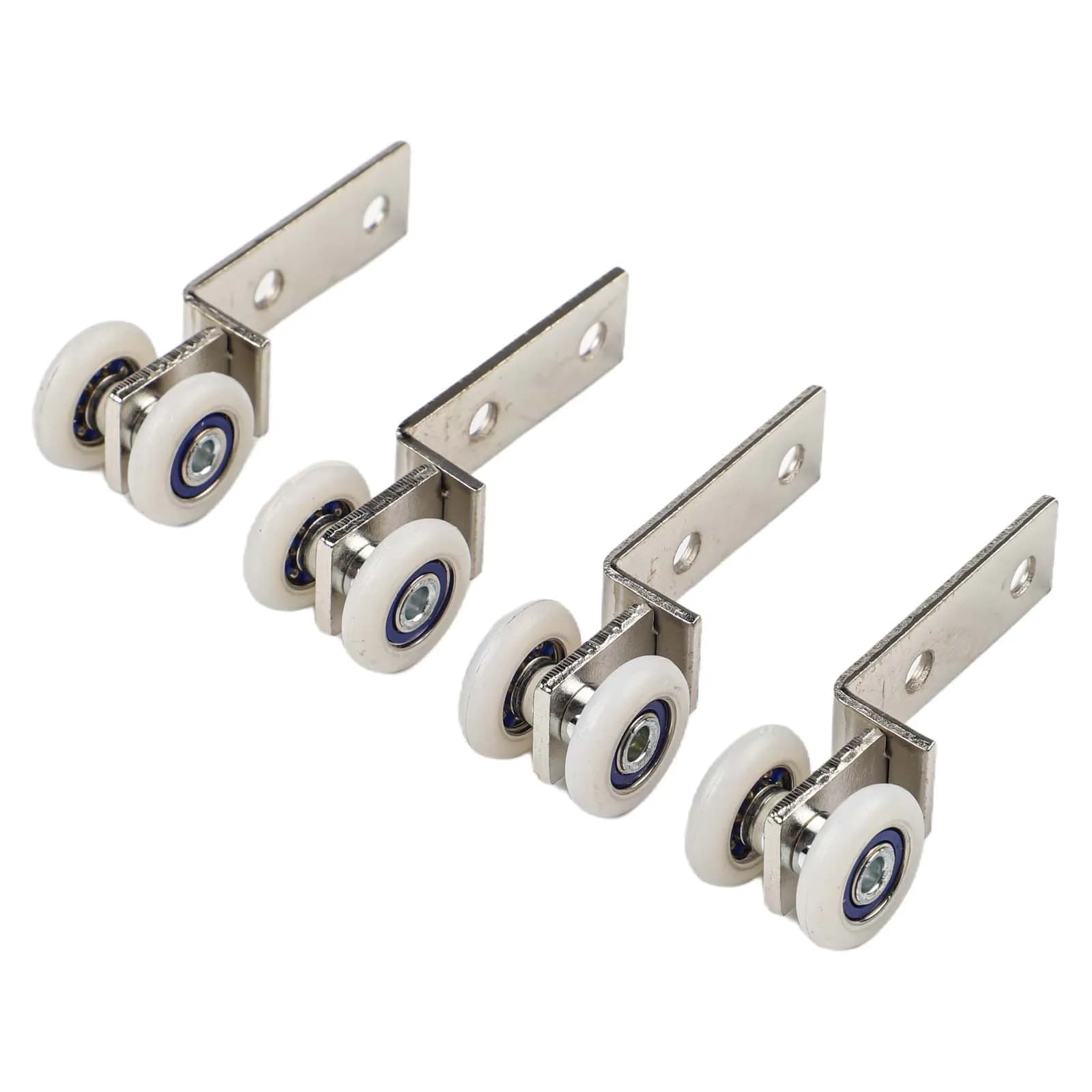 2/4pcs Guide per tende Pulegge per porte scorrevoli Puleggia per binario sospeso Blocco puleggia per porte scorrevoli Armadi Ferramenta per finestre