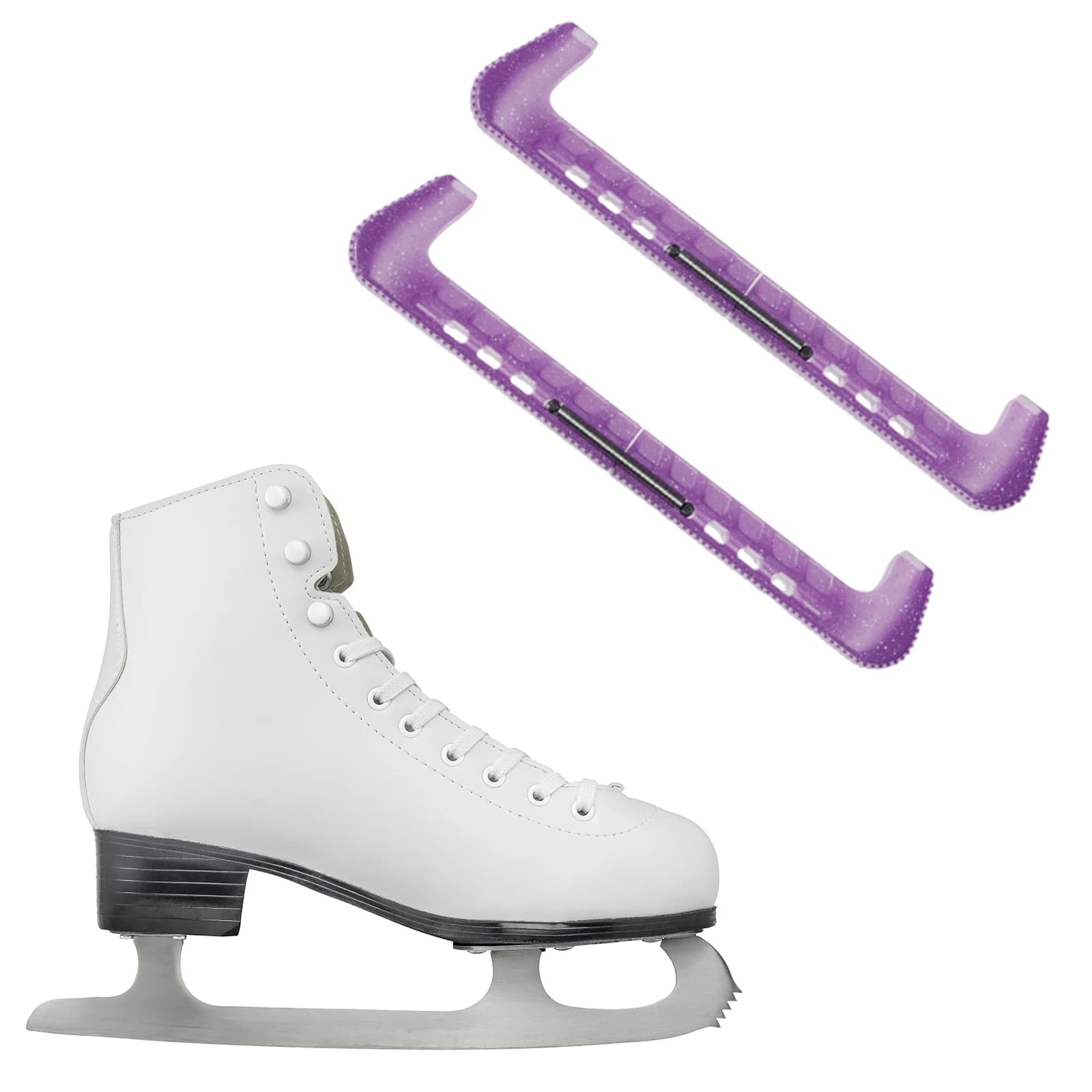 Figure Skating Blade Cover Adjustable Ice Skate Blade Protective Cover Heavy-Duty PVC Protectors for Hockey & Figure Skates