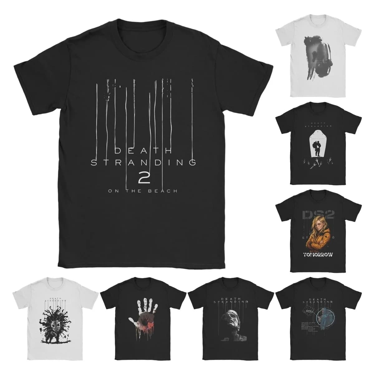 2025 Death Stranding 2 New Series T Shirt Men's Pure Cotton Vintage T-Shirts Round Neck Video Game Tees Short Sleeve Clothing