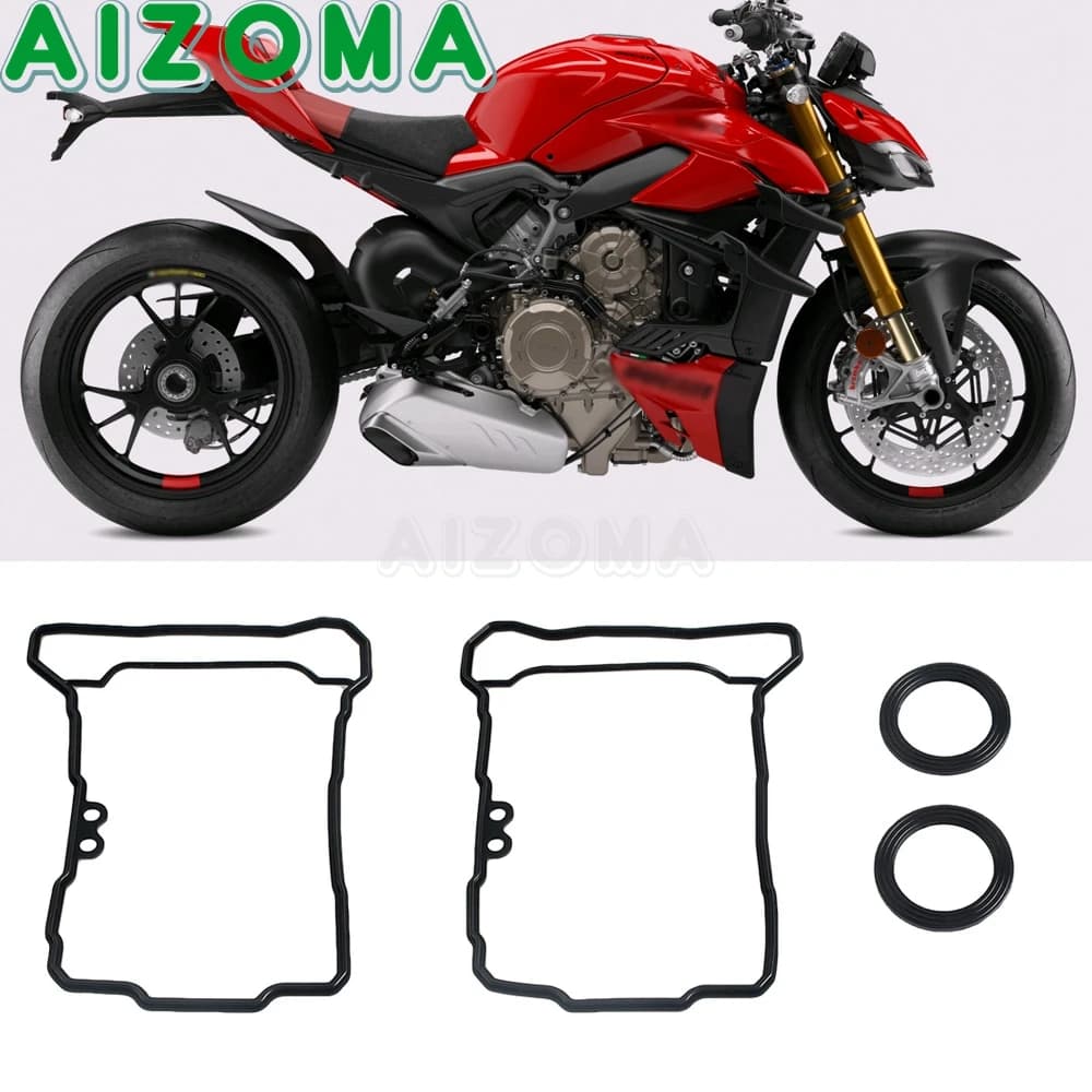 Accessori moto Guarnizione coperchio testata per Ducati Multistrada V4 V4S Anello di tenuta testa coperchio valvola anteriore posteriore in gomma