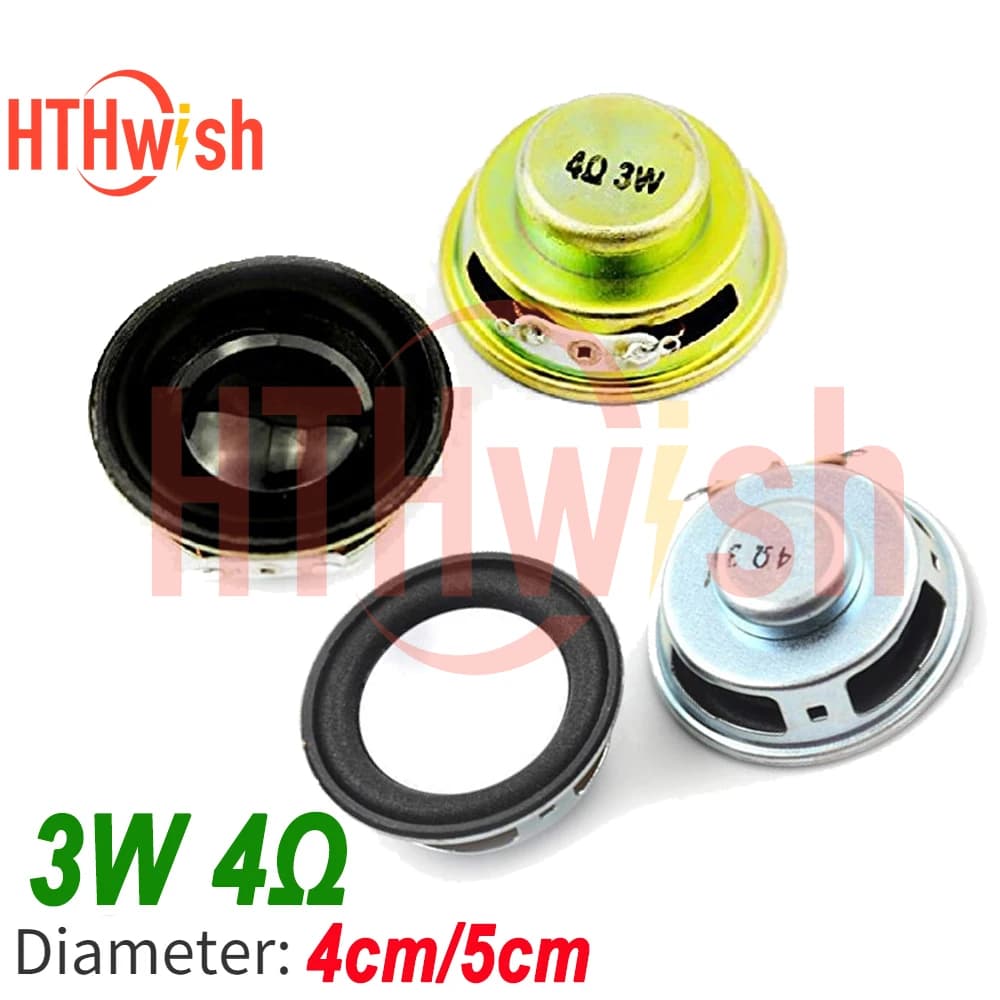 2/10 pz 3 W 4 Ohm Altoparlante Diametro 5 CM/4 CM Mini Amplificatore Altoparlante Tromba 3 Watt 4R 40mm 50mm Altoparlanti per Arduino Kit