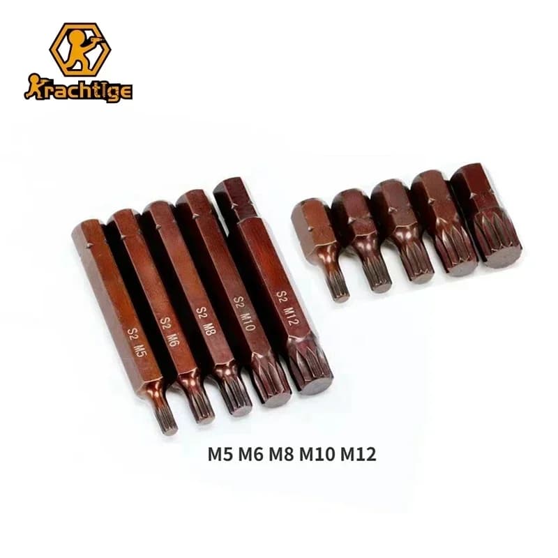 Krachtige Set di cacciaviti Torx a dodici punte 30mm/75mm Strumento per cacciaviti M5 M6 M8 M10 M12