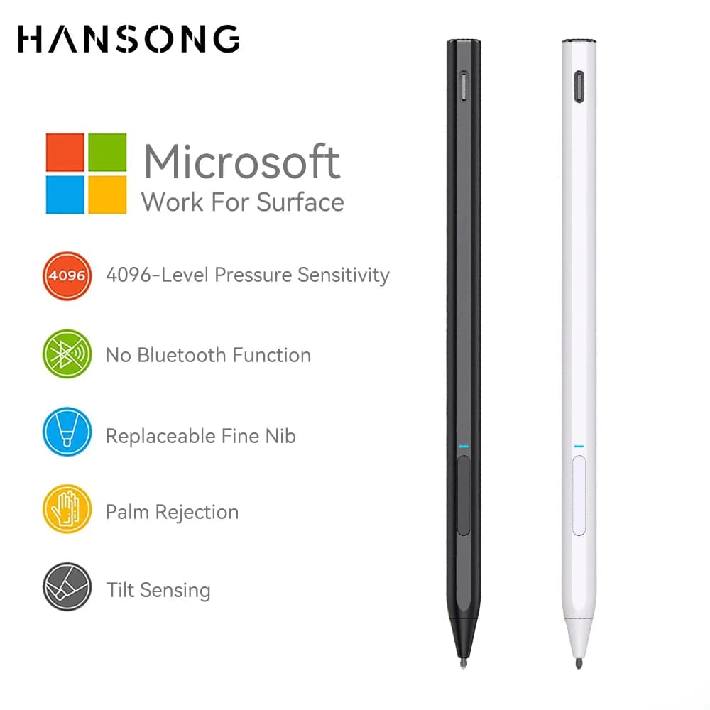 Per Microsoft Surface Pen per Surface Pro X 9 8 7 6 5 4 3 Libro 2 3 Laptop 2 3 Go 2 per MPP2.0 Protocollo Palm Rejection Stylus Pen