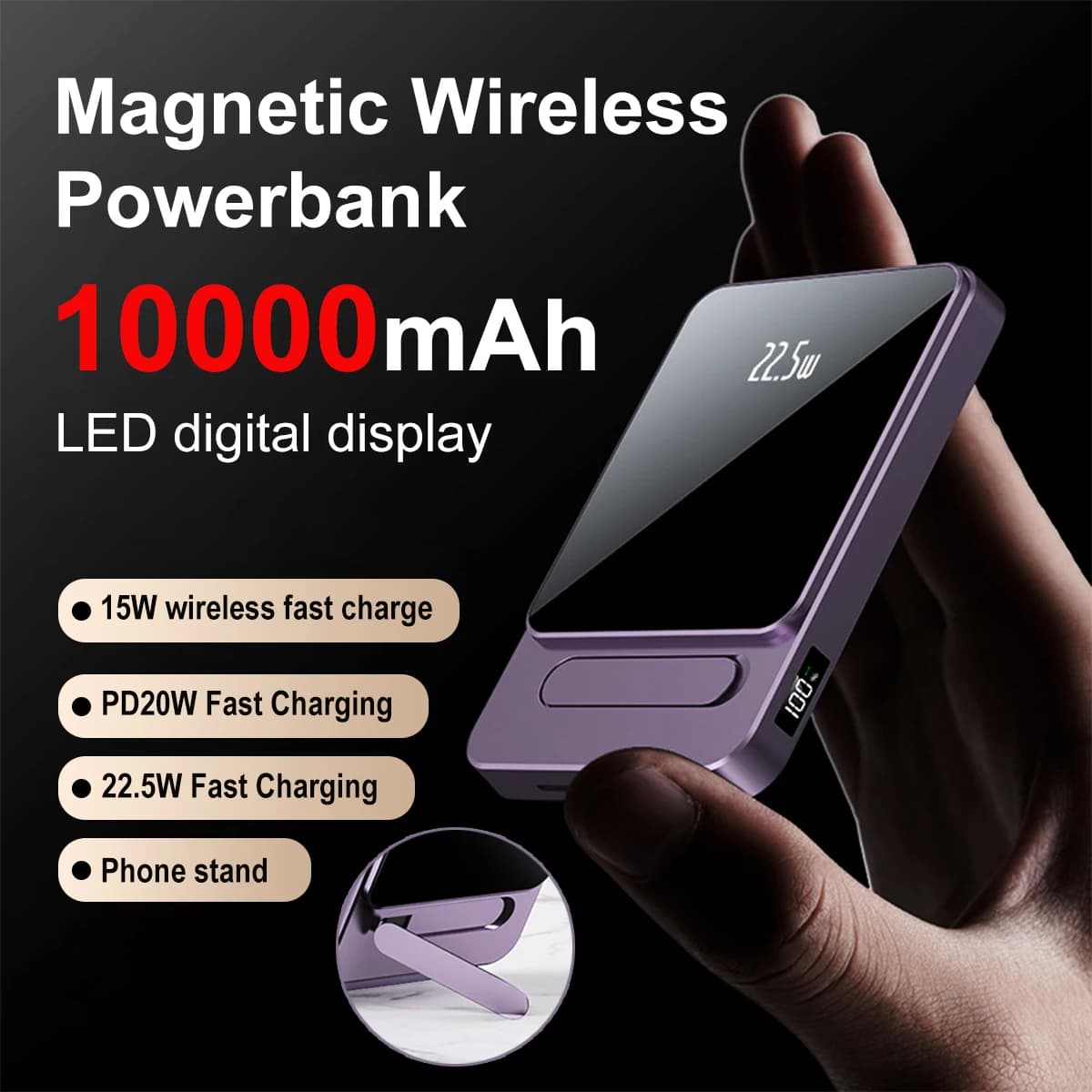 10000mAh magnetico Qi caricabatterie Wireless Power Bank 22.5W Mini Powerbank per iPhone 11 12 13 14 15 Samsung Huawei ricarica rapida