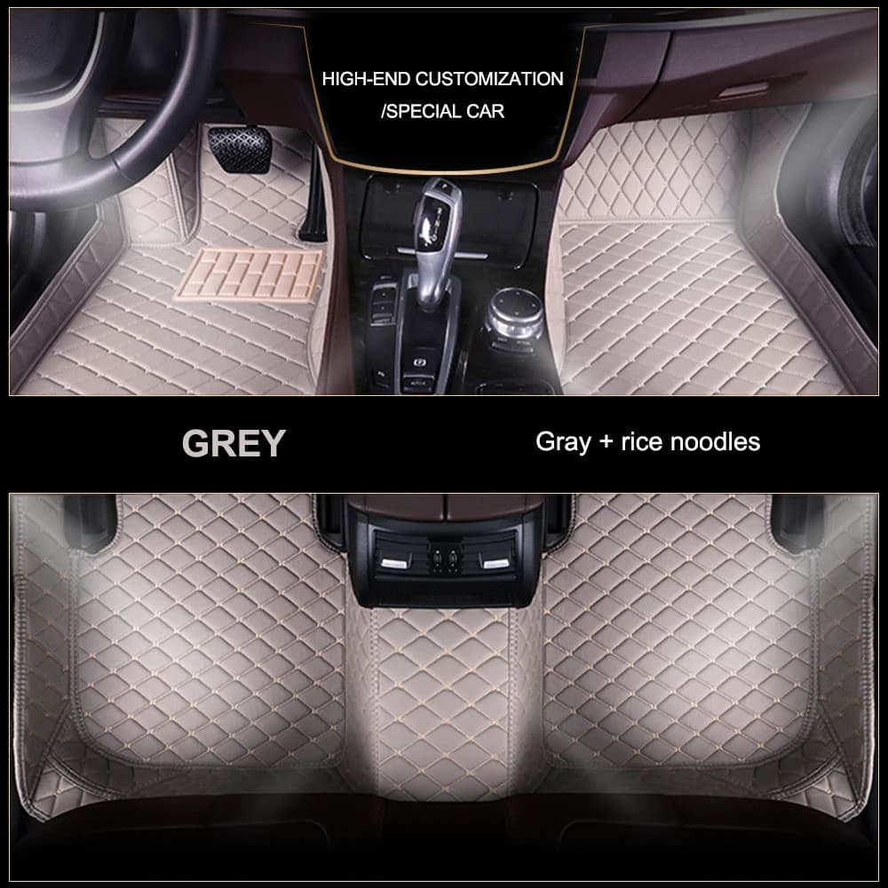 Tappetini Auto Personalizzati in Pelle PU 5 Pezzi per Mazda 3 2004-2008 Grigio Impermeabile