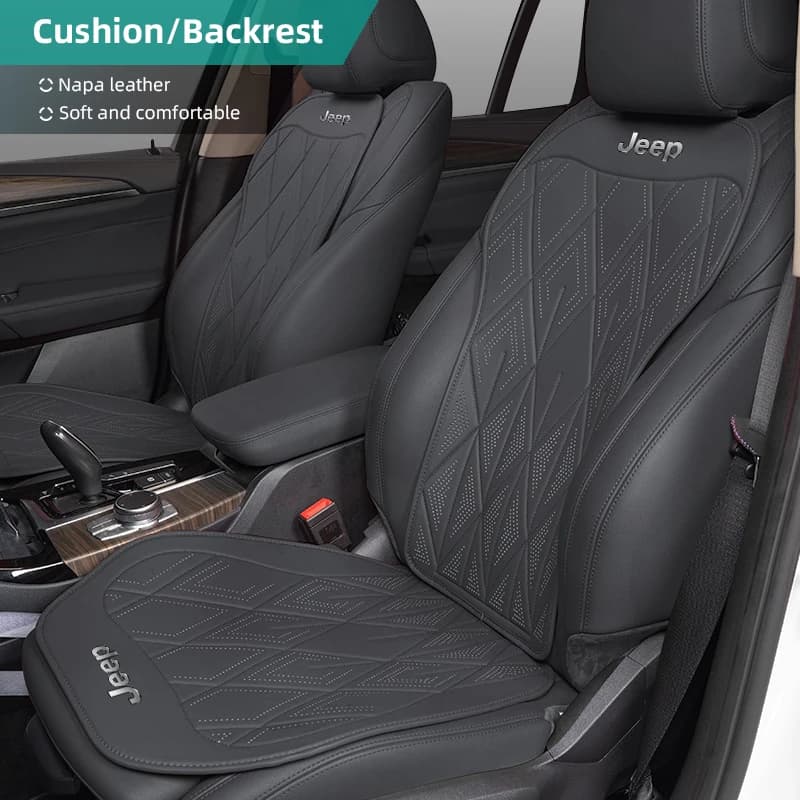 Leather cover for Jeep, Comfortable Protective Mat for Jeep Wrangler, Rubicon, Renegade, Compass, Grand Cherokee, Patriot