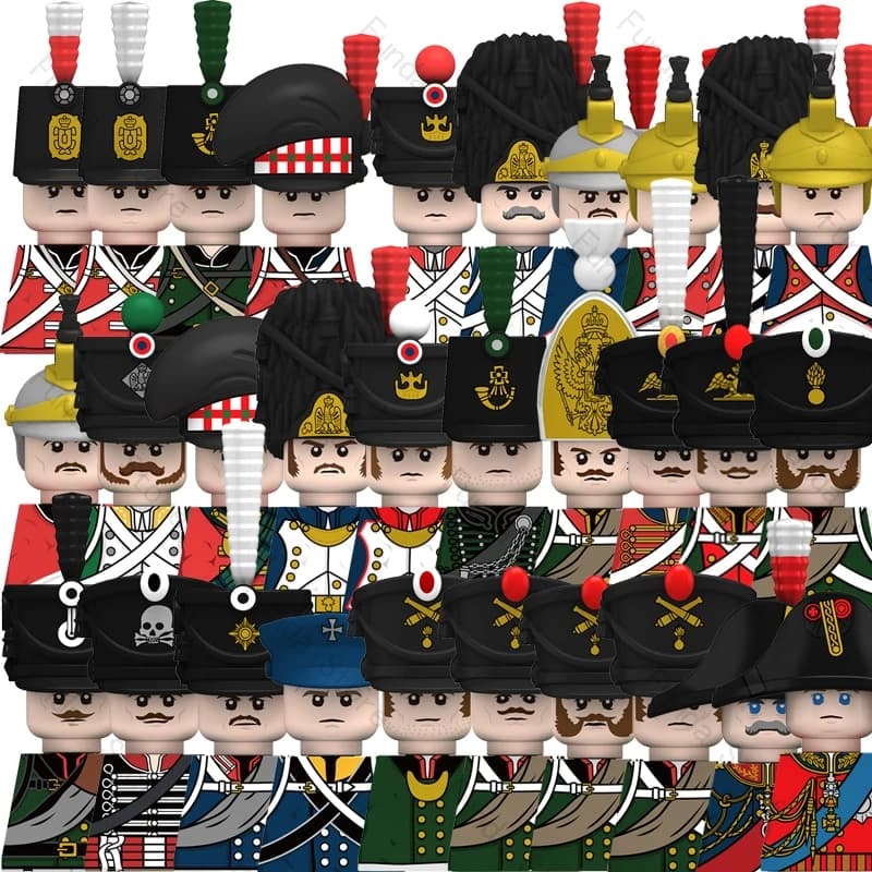 N001-N052 Nuovo Medievale Napoleone Guerre Action Figure Duca Maresciallo Spada Moc Modello Per Bambini Mini Building Blocks Giocattoli Regalo Per Juguetes