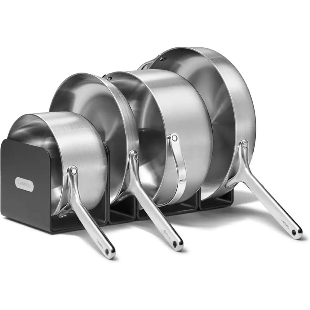 Set di pentole in acciaio inossidabile a 5 strati da 12 pezzi: padella, casseruola, pentola per soffritti, pentola olandese con supporto - Non tossico, senza PTFE e PFOA