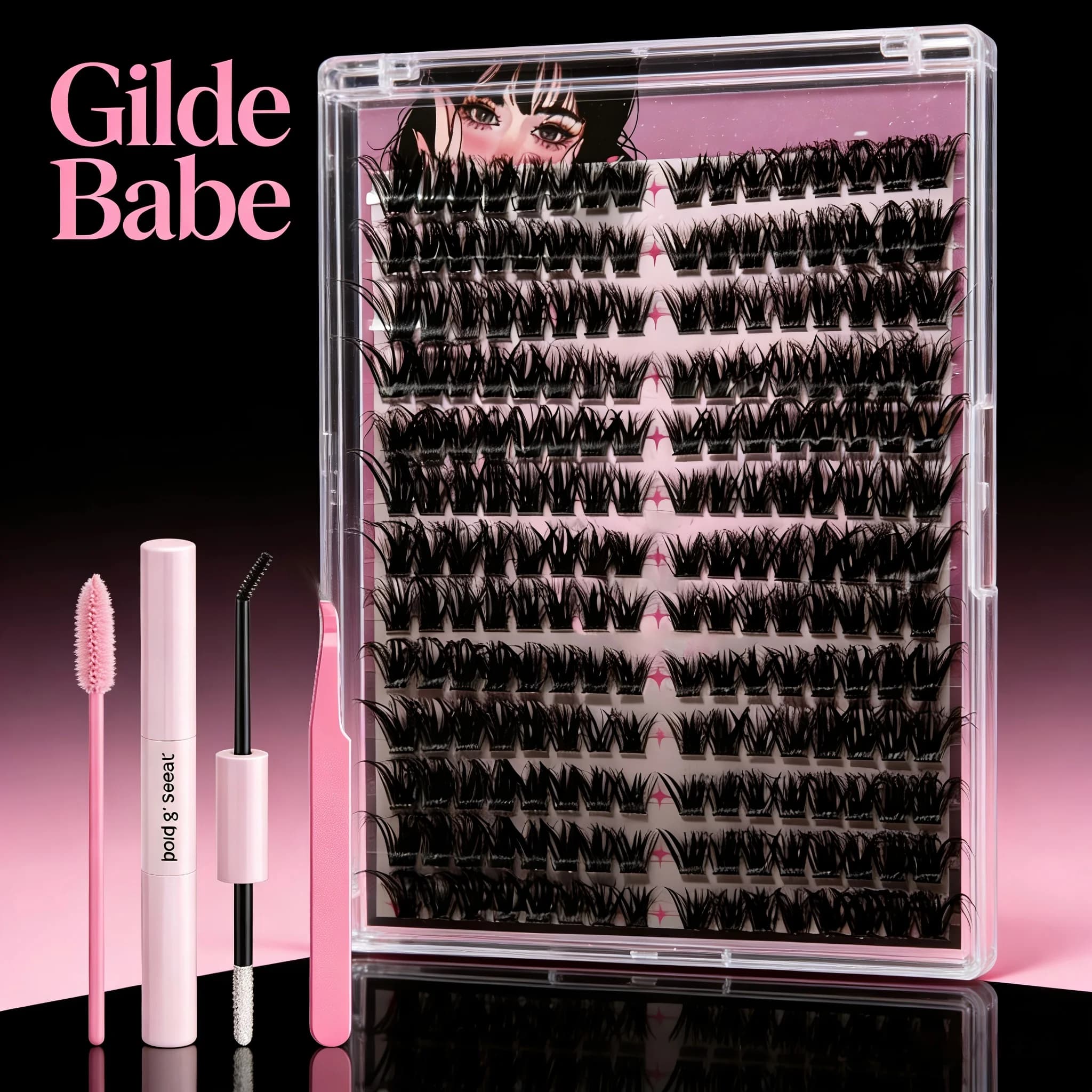 Ciglia Finte a Ciuffetti Gilde Babe, Multipli Styles, Natural Appearance, Extension Professional Eyelashes for Makeup