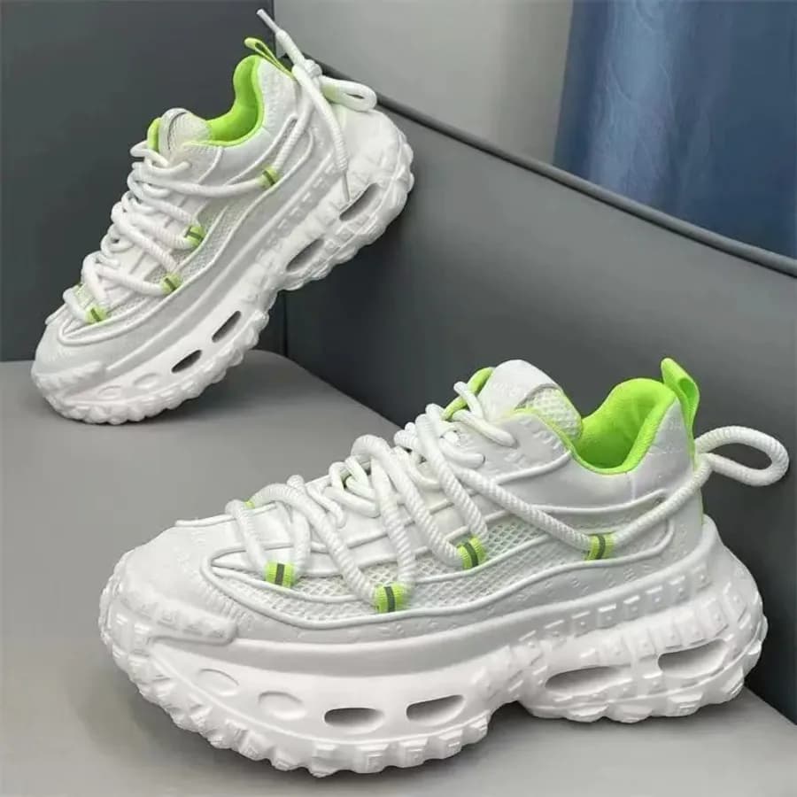 Sneakers con Piattaforma per Aumentare l'Altezza da Uomo - Scarpe con Suola Spessa e Rialzata, Tomaia in Rete Traspirante, Suola Ammortizzata in PVC e Supporto per l'Arco Plantare