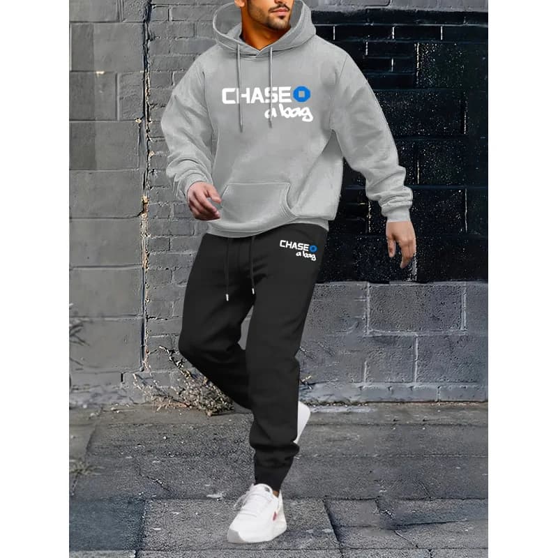 Printed Sweatshirt Set Casual Sportswear Four Seasons Seven Sleeve Length F 61129 Floral Pattern Comfortable Breathable Men's...